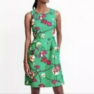 J. Crew Green Floral Dress